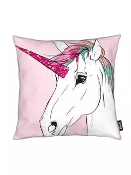 Подушка Juniqe, цвет bunt & rosa