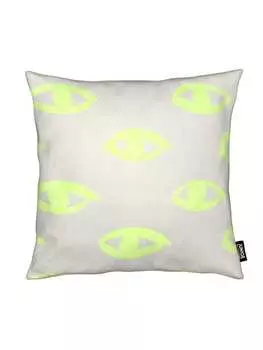 Подушка Juniqe, цвет cremewei & gelb