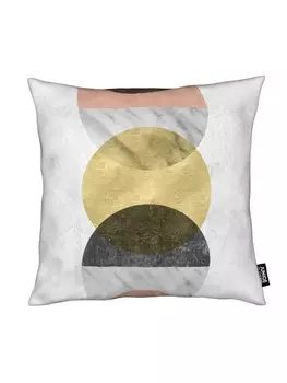 Подушка Juniqe, цвет cremewei & gelb