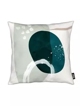 Подушка Juniqe, цвет cremewei & grn