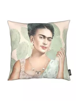 Подушка Juniqe, цвет cremewei & grn