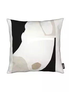 Подушка Juniqe, цвет cremewei & schwarz