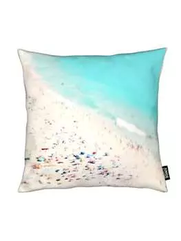 Подушка Juniqe, цвет cremewei & trkis