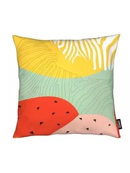 Подушка Juniqe, цвет gelb & grn