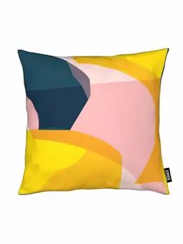 Подушка Juniqe, цвет gelb & rosa
