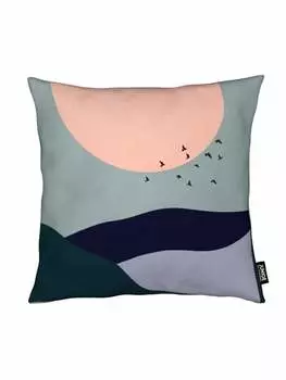 Подушка Juniqe, цвет grau & grn