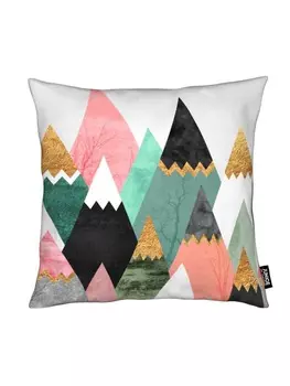 Подушка Juniqe, цвет grau & rosa