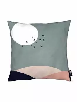 Подушка Juniqe, цвет grau & rot