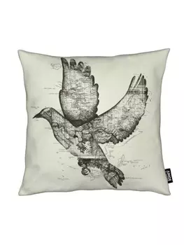 Подушка Juniqe, цвет grau & schwarz