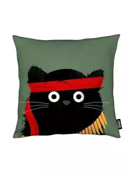 Подушка Juniqe, цвет grn & schwarz