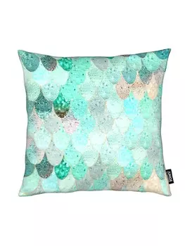 Подушка Juniqe, цвет grn & trkis