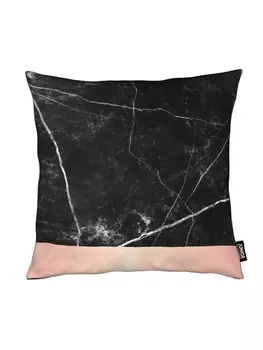 Подушка Juniqe, цвет rosa & schwarz