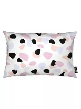 Подушка Juniqe, цвет rosa & schwarz