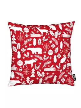 Подушка Juniqe, цвет rot & wei