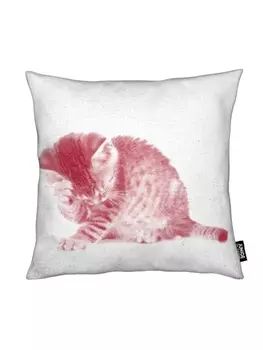 Подушка Juniqe, цвет rot & wei