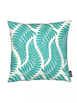 Подушка Juniqe, цвет trkis & wei