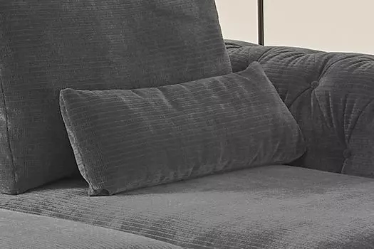 Подушка KAWOLA Шнур Винтаж различные дизайны и цвета SEPHI антрацит, подушка-почка большая