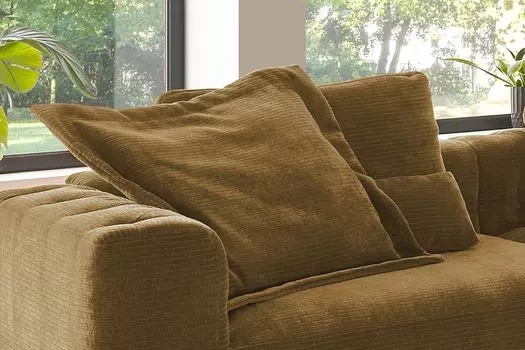 Подушка KAWOLA вельветовая винтажная, различные дизайны и цвета SEPHI коричневый, подушка-струйка среднего размера