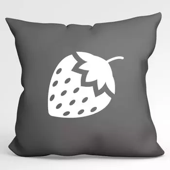 Подушка Клубника Клубничная Подушка Идея подарка Сувенир День Рождения Рождественская наволочка Hellweg Druckerei, красный