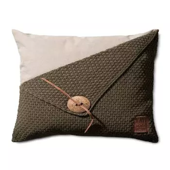 Подушка Knit Factory Barley - Зеленый - 60x40 см