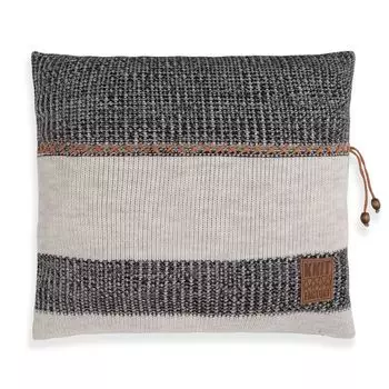 Подушка Knit Factory Roxx - Бежевый/Черный - 50x50 см
