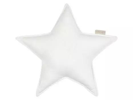 Подушка KraftKids звезда лен натуральный коричневый