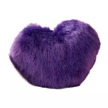 Подушка-кукла, мягкая текстура, широкое применение, ПП, хлопок, декоративная наволочка для дивана в форме сердца, товары для дома-фиолетовый Stuttg