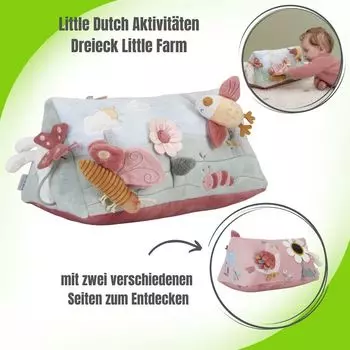 Подушка Little Dutch Activity Triangle/Motor Skills, цвет:Цветы и масло
