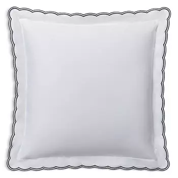 Подушка Malin Scallop Organic Cotton Euro Sham Ralph Lauren, синий