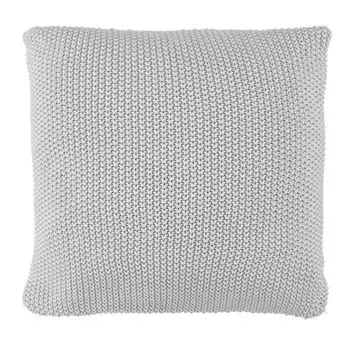 Подушка Marc O'Polo скандинавского трикотажа цвет серебро размер 50х50см