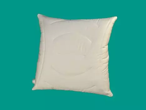 Подушка Меринос 80х80 шерсть сосна спальная подушка премиум-сатин GARANTA, серебро