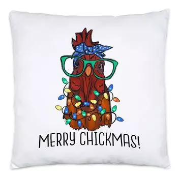 Подушка Merry Chickmas Турция Рождественские украшения Гирлянды С Рождеством С Рождеством Hey!Print
