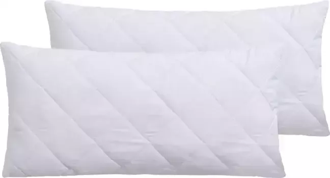 Подушка мой дом "Подушка Microlux 40х80 см, 80х80 см", наполнитель: полиэстер, чехол: полиэстер, (сберегательный набор, 2 шт., 2 шт.), подушки в сберегательном наборе My home, белый