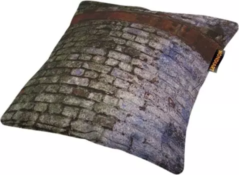 Подушка Mondiart «Urban Raw» Bricks 70x70 — Выбор стилиста — Промышленный дизайн — Полиэстер — Сделано в Голландии — Придайте характер вашему интерьеру MondiArt B.V.