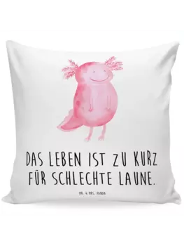 Подушка Mr & Mrs Panda 40x40 Axolotl Glcklich, белый