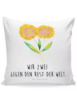 Подушка Mr & Mrs Panda 40x40 Blume Sonnenblume, белый