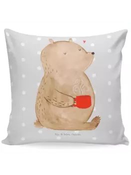 Подушка Mr & Mrs Panda 40x40 Br Kaffee, пастельно-серый