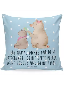 Подушка Mr & Mrs Panda 40x40 Br Kind, цвет blau pastell