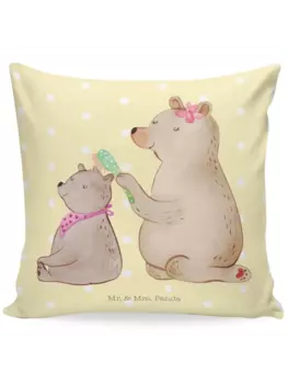 Подушка Mr & Mrs Panda 40x40 Br Kind, пастельно-желтый