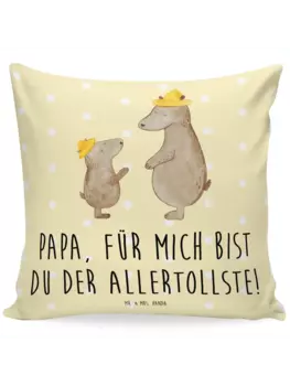 Подушка Mr & Mrs Panda 40x40 Bren, пастельно-желтый