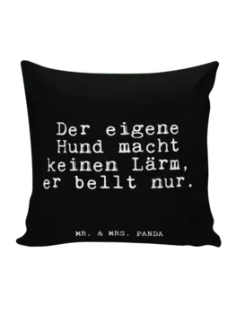 Подушка Mr & Mrs Panda 40x40 Der eigene Hund macht, черный