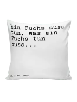 Подушка Mr & Mrs Panda 40x40 Ein Fuchs muss tun, белый