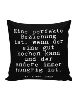 Подушка Mr & Mrs Panda 40x40 Eine perfekte Beziehung ist mi, черный