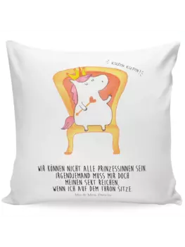 Подушка Mr & Mrs Panda 40x40 Einhorn Knig, белый