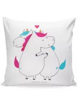 Подушка Mr & Mrs Panda 40x40 Einhorn Mitteilung, белый