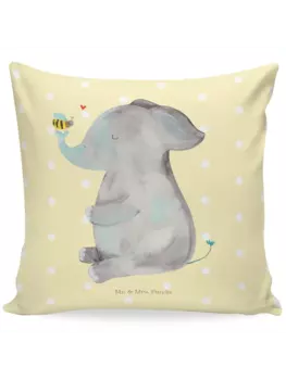 Подушка Mr & Mrs Panda 40x40 Elefant Biene, пастельно-желтый