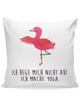 Подушка Mr & Mrs Panda 40x40 Flamingo Yoga, белый