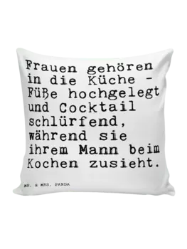 Подушка Mr & Mrs Panda 40x40 Frauen gehren, белый