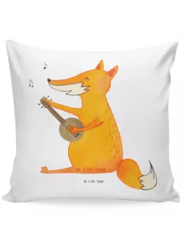Подушка Mr & Mrs Panda 40x40 Fuchs Gitarre, белый