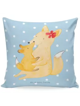 Подушка Mr & Mrs Panda 40x40 Fuchs Mama, цвет blau pastell